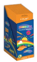 Карандаши 12цв., "Y-PLUS. Rainbow",  + точилка DPX1104