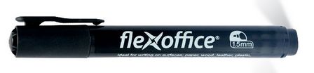 Маркер перманентный Flexoffice черный с круглым острием 1,5 мм. FO-PM03 BLACK