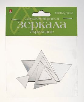 ЗЕРКАЛА ДЛЯ ДЕКОРИРОВАНИЯ САМОКЛЕЯЩИЕСЯ (АКРИЛ), 8 ШТ. НАБОР №11 "ТРЕУГОЛЬНИКИ" 2-472/11