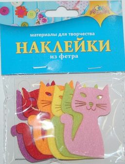 Наклейки из фетр "Кошки", Апплика  С3109