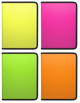 Папка прозрачная на молнии А4 GLANCE NEON ErichKrause, ассорти EK43032