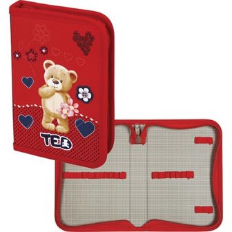 Пенал одностворчатый прямоугольный 19,5 x 13,5 см, "deVENTE. Мишка Ted", текстильный,  на молнии 7010800