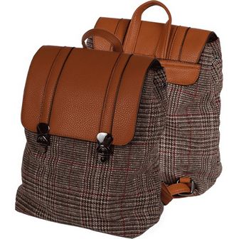 Рюкзак подростковый "deVENTE" 30x21x12 см, смесовая ткань и матовая искусственная кожа, 1 отделение на утяжке, подклад с рисунком, коричневый 7034915