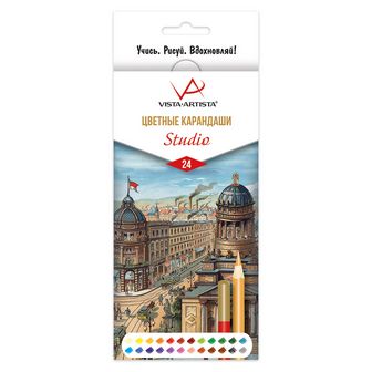 Карандаши 24цв., "VISTA-ARTISTA. Studio" VACPS-24 
