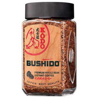 Кофе молотый в растворимом BUSHIDO "Kodo", сублимированный, 95 г,100% арабика, стеклянная банка, BU09509001 621829