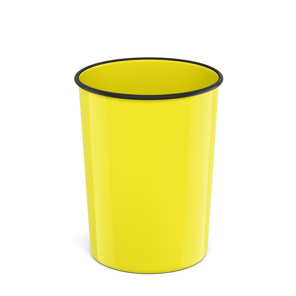 Корзина для бумаг литая 13.5л желтая, Neon Solid ErichKrause 58081