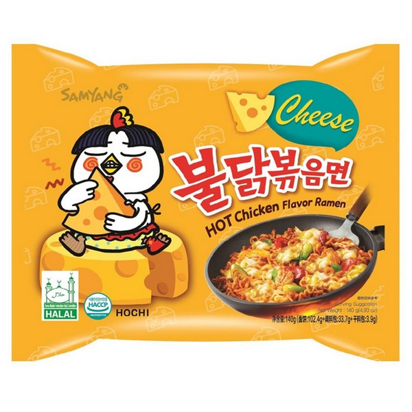 Лапша Samyang "ХОТ ЧИКЕН ЧИЗ РАМЕН" острая со вкусом курицы и сыра 140 гр (40) 02042 