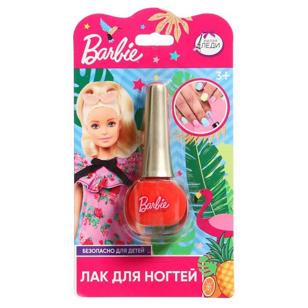 Косметика для девочек Barbie "Лак для ногтей", цвет красный 75954-BAR 9408508 9408508    