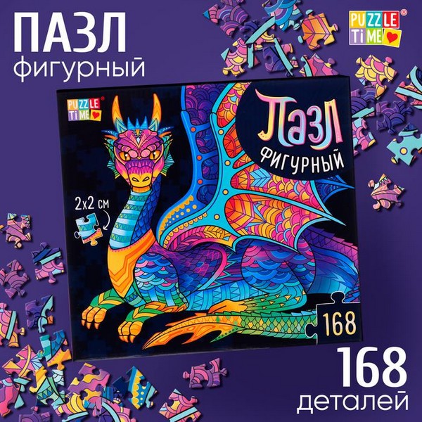 Фигурный пазл "Крылатый дракон", 168 деталей 9494889 9494889    