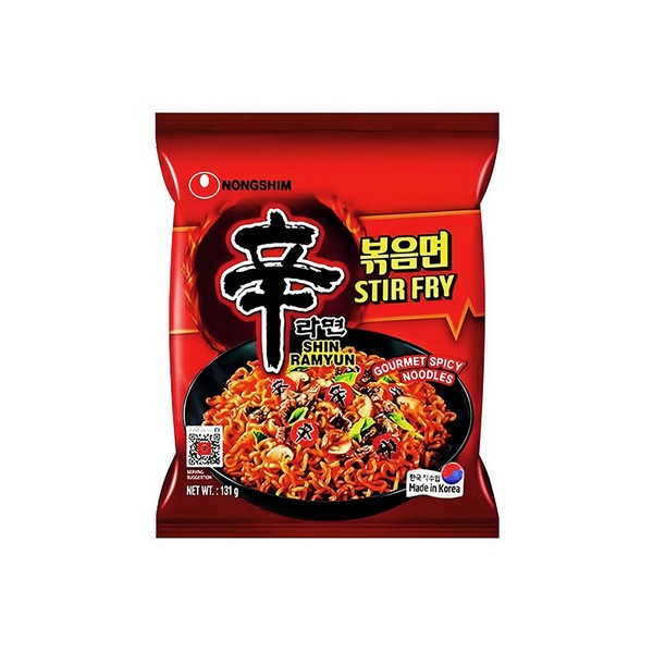 Лапша б/п Шин Рамен Shin Ramyun Stir Fry Nongshim, Корея, 131 г 