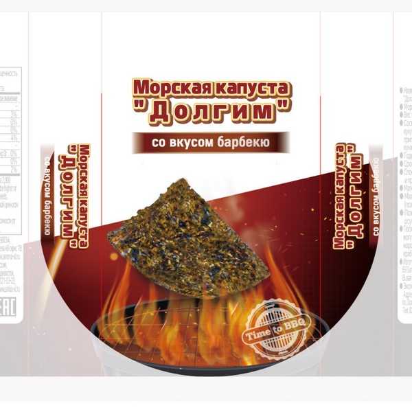 Морская капуста со вкусом барбекю "Долгим", Корея, 5 г 