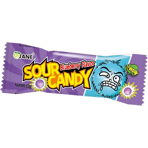 Леденцы кислые Sour Candy Mini 12 г, в пластиковом пакете, голубика 9070409