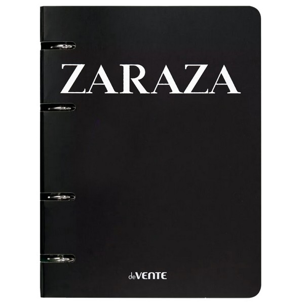 Тетрадь на кольцах А5 (160x212 мм) со сменным блоком "deVENTE. ZARAZA" 120 листов,  блок офсет 60 г/м? в клетку, гибкая обложка слим из мелованного картона 560г/м?, цветная печать, матовая ламинация, термоусадочная пленка 2057523