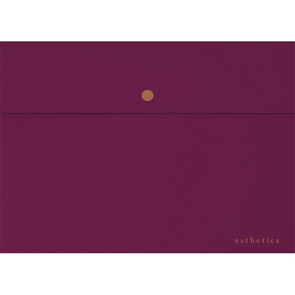 Папка-конверт на кнопке "deVENTE. Esthetics" A4 (320x235 мм) 350 мкм, фактура "soft-touch" индивидуальная упаковка, непрозрачная бургунди 3072515