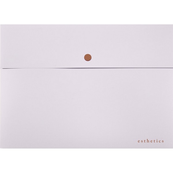 Папка-конверт на кнопке "deVENTE. Esthetics" A4 (320x235 мм) 350 мкм, фактура "soft-touch" индивидуальная упаковка, непрозрачная лавандово-пепельная 3072516