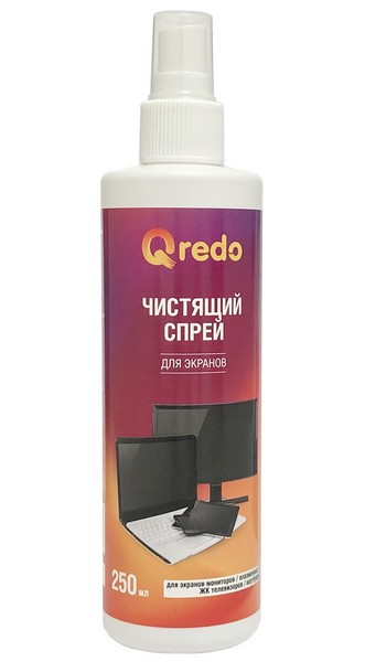 Спрей QREDO чистящий для всех типов экранов и мониторов и для пластиковых поверхностей 250 мл  41-4593