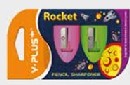 Точилка "ROCKET" 1 отверстие, пластик, в дисплее, ассорти, Y-Plus DSX1209 D