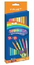 Набор цветных двухсторонних карандашей Y-PLUS. Rainbow, 12шт. 24цв + точилка, картонная упаковка DPX1209
