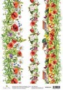 Декупажная карта "Маковое поле (бордюр)" 21*30 см HY501214
