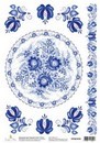 Декупажная карта "Орнамент-гжель" 21*30 см HY501076