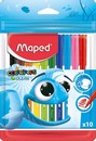 Фломастеры 10цв. "COLOR'PEPS OCEAN", треугольный корпус, в пластиковой блистерной упаковке, Maped (12) 845724