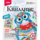 Набор для детского творчества: квиллинг "Панно. Совушка", LORI Квл-023