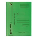 Папка скоросшиватель  картонный мелованный BRAUBERG, гарантированная плотность 360г/м2, зеленый, до 200л 121519