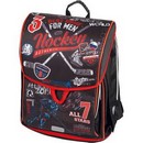 Ранец "deVENTE. Bosu. Hockey" школьный жесткий 36x28x16 см, вес 950 г, 1 отделение на молнии с карманом для учебников, крышка на липучке, 1 передний карман и 2 боковых, эргономичная вентилируемая спинка и уплотненные лямки, жесткое формованное дно, светоотражающие вставки 7030952