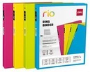 Папка пластиковая, с 2 кольцами 50мм ламинированная, ассорти, Deli Rio EB10200