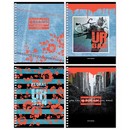 Тетрадь 48л. кл., на гребне, обл. мелов., "Городские цветы" выборочный лак, неоновая краска, ассорти, БиДжи Т5гр48_вл 9524