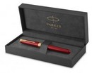 Ручка роллер PARKER "Sonnet Core T539 LaqRed GT" (цвет чернил черный) корпус сталь нержавеющая/лак глянцевый глубокого красного цвета, отделка деталейпозолота, в подарочной коробке 1931475