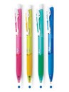Ручка шариковая Flexoffice Laris, 0.5 мм, синяя  с резиновым грипом, с масляными чернилами, корпус ассорти FO-GELB014MIX BLUE