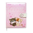 Дневник "deVENTE. Hello Cutie. Kitty" универсальный блок, офсет 1 краска, белая бумага 80 г/м?, твердая обложка из искусственной кожи с поролоном, цветная печать, фигурная магнитная створка, отстрочка, цветной форзац, 1 ляссе 2222329
