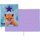 Дневник deVENTE. Cute Fox универсальный блок, офсет 1 краска, белая бумага 80 г/м2, твердая обложка из искусственной кожи с поролоном, цветная печать, аппликация из искусственной кожи, тиснение фольгой, отстрочка, цветной форзац, 1 ляссе 2222305