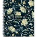 Тетрадь 96л. кл., на гребне "Floral forms"  обл .мел. картон+ выб. УФ-лак 3311-96