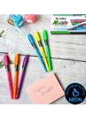 Ручка шариковая Flexoffice Maxxie Neon, 0.5 мм, с масляными чернилами, синяя, корпус ассорти (25/1200) FO-GELB035N MIX BLUE