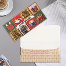 Конверт для денег "Поздравляю!" часы, кофе, зеленый тон, 17х8,8 см 9743541 9743541    