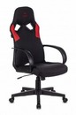 Кресло игровое Zombie RUNNER черный/красный ткань/эко.кожа крестов. пластик 1399085
