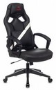 Кресло игровое Zombie DRIVER черный/белый эко.кожа с подголов. крестов. пластик 1485771