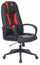 Кресло игровое Zombie 8 черный/красный эко.кожа крестов. пластик 1583068