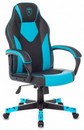 Кресло игровое Zombie GAME 17 черный/синий эко.кожа/ткань крестов. пластик 1609510