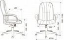 Кресло руководителя Бюрократ T-898 бежевый 38-402 крестов. пластик 1795514