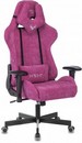 Кресло игровое Zombie VIKING KNIGHT Fabric малиновый Light-15 с подголов. крестов. металл 1372997