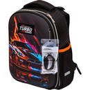 Рюкзак "deVENTE. Choice. Turbo" школьный жесткий 38x28x16 см (17 л) вес 1000 г, 1 отделение на молнии с разделителями для учебников, 1 отделение с органайзером, 2 боковых кармана сеткой на резинке 7033417