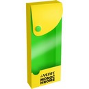 Пенал "deVENTE. MonoChrome. DoubleColor" 20x7,4x2,7 см, прямоугольный для 40 предметов, выдвижной, на кнопке, пластик 650 мкм, фактура "песок" неоновый зеленый и желтый, в пластиковом пакете 7025421