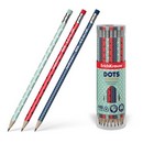 Карандаш чернографитный ErichKrause Dots, трехгранный, с ластиком, HB 56009