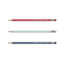 Карандаш чернографитный ErichKrause Dots, трехгранный, с ластиком, HB 56009