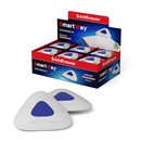 Ластик с пластиковым держателем (с центровкой) ErichKrause SmartWay® Triangle (в пакете с европодвесом) (в коробке по 24 шт.) 45551