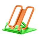 Подставка для книг пластиковая ErichKrause Base, Neon Solid, зеленый с оранжевым 58042