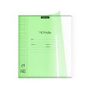Тетрадь 24л. кл., с пластиковой обложкой "Классика CoverPrо Neon" зеленый, ErichKrause 024015254-56380